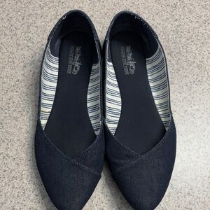 Coach and Four Dark Blue Canvas Loafers
